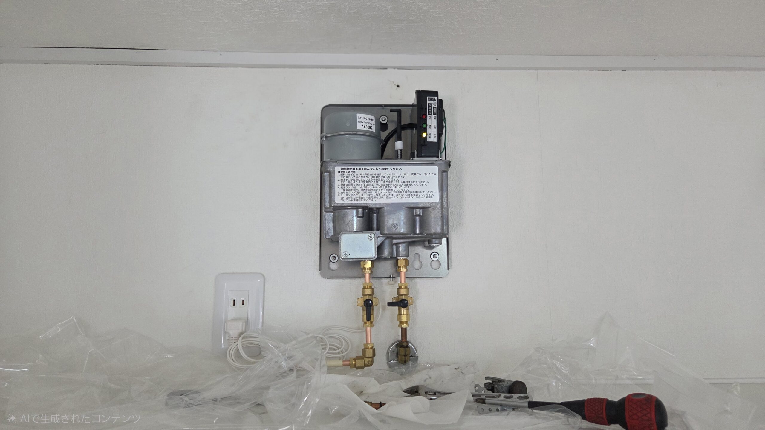 オイルサーバーの設置後